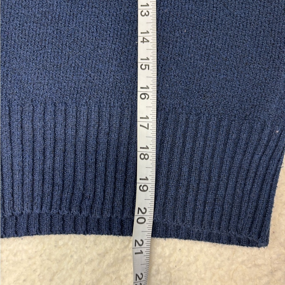 American Eagle Women Blue Logo Knit Mock Neck Sweater - Picture 8 of 12